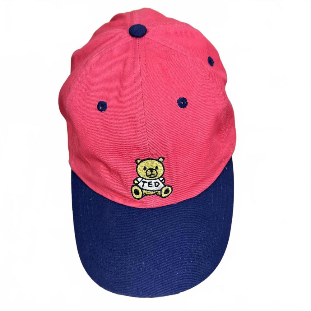 Teddy Fresh Ted Hat Cap Strap Back Red Blue Embroidered Bear Streetwear Mens